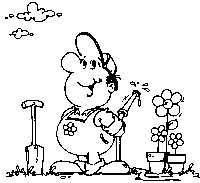 Zeichnung eines G&auml;rtners