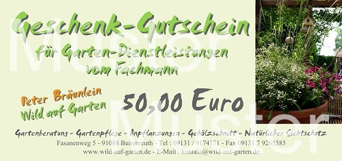 Bild von meinem Geschenk-Gutschein f�r Garten-Dienstleisungen